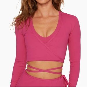 COPY - SET ACTIVE HOT PINK TIE TOP